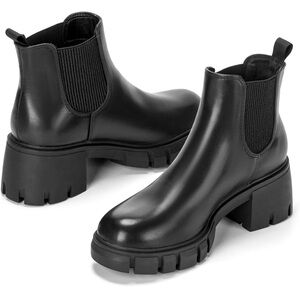 Women's Chelsea Boots Platform Ankle Boots Fashion Lug Sole Chunky Heel Booties
